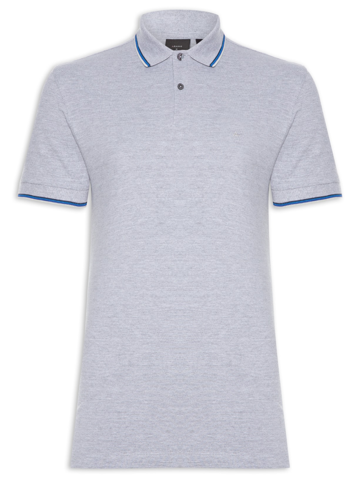 Polo Básica 4 Frisos - Cinza