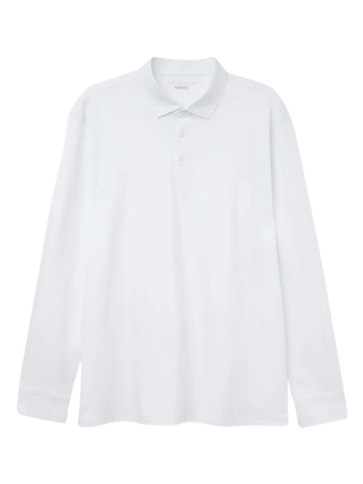 Polo De Manga Comprida Em Algodão Premium Branco Intimissimi