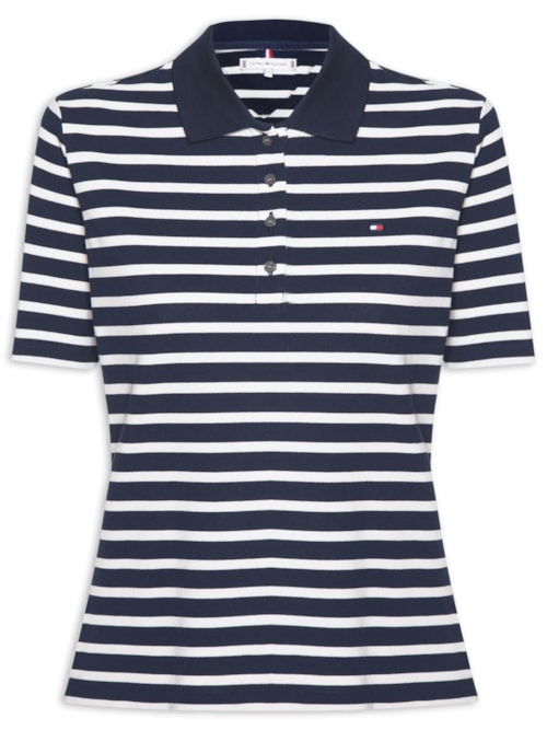 Pólo Feminina 1985 Regular Pique SS - Azul