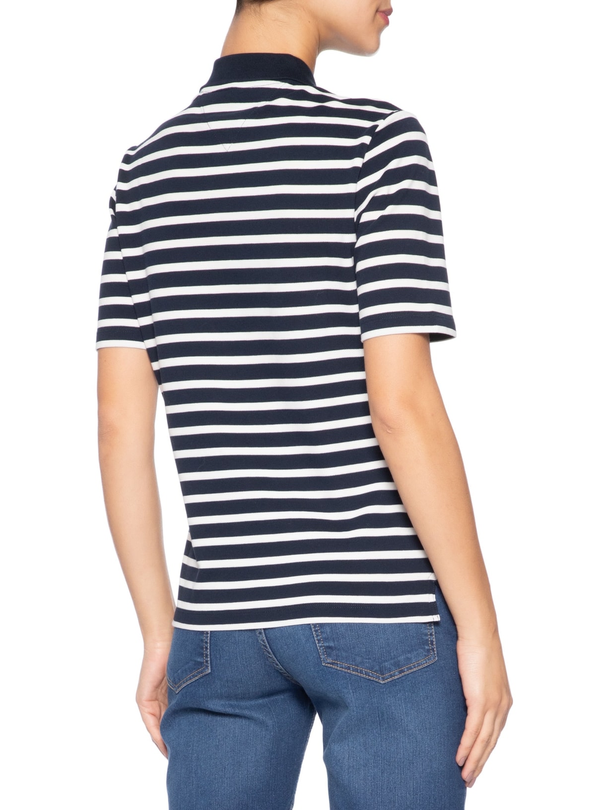 Pólo Feminina 1985 Regular Pique SS Azul Tommy Hilfiger