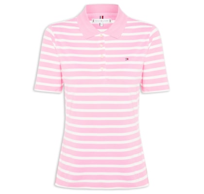 Pólo Feminina 1985 Regular Pique SS - Rosa