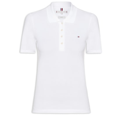 Polo Feminina 1985 Slim Piquet SS - Branco
