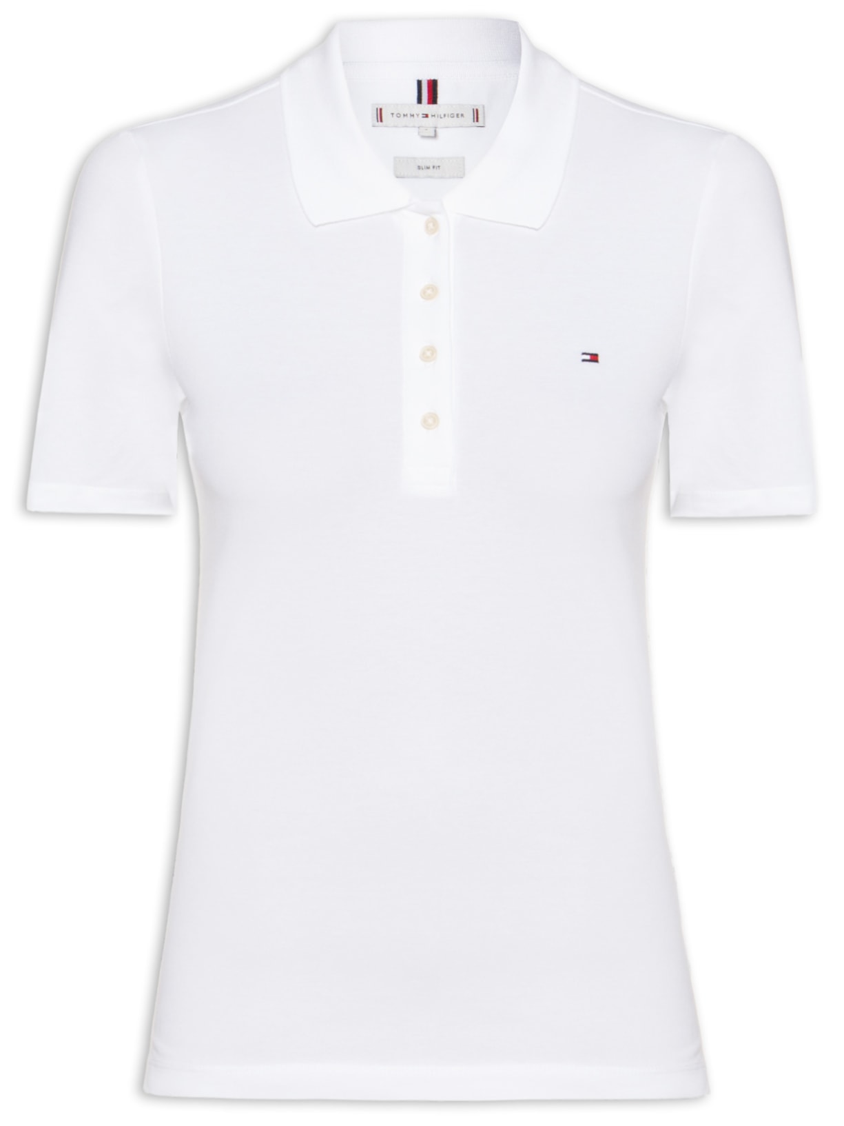 Polo Feminina 1985 Slim Piquet SS - Branco