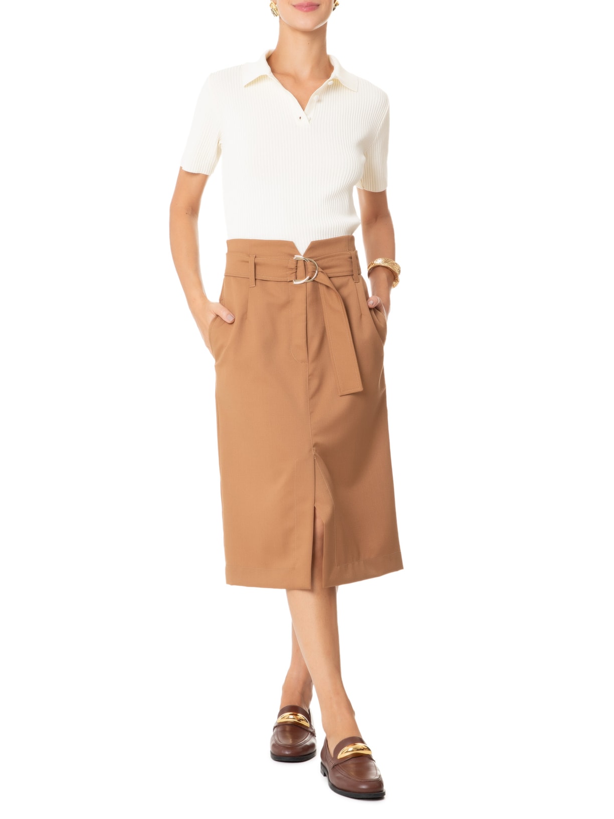 Polo Feminina Angel Off White Carol Bassi