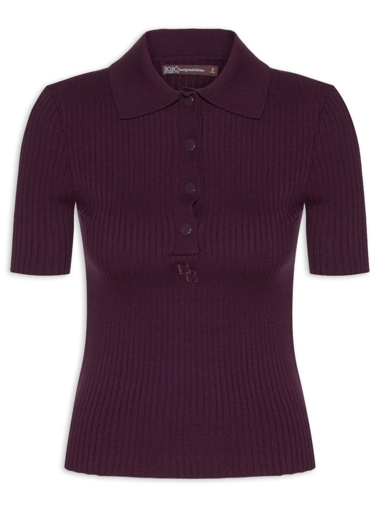 Polo Feminina Carrie Fig Tricot - Vinho