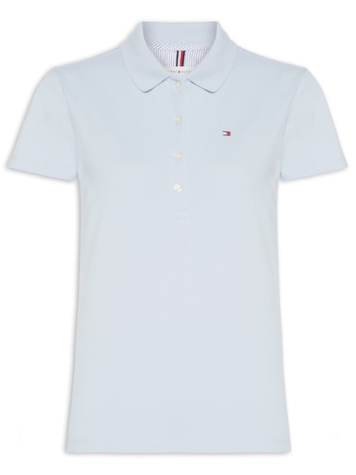 Polo Feminina Cotton Piquê Classic - Azul