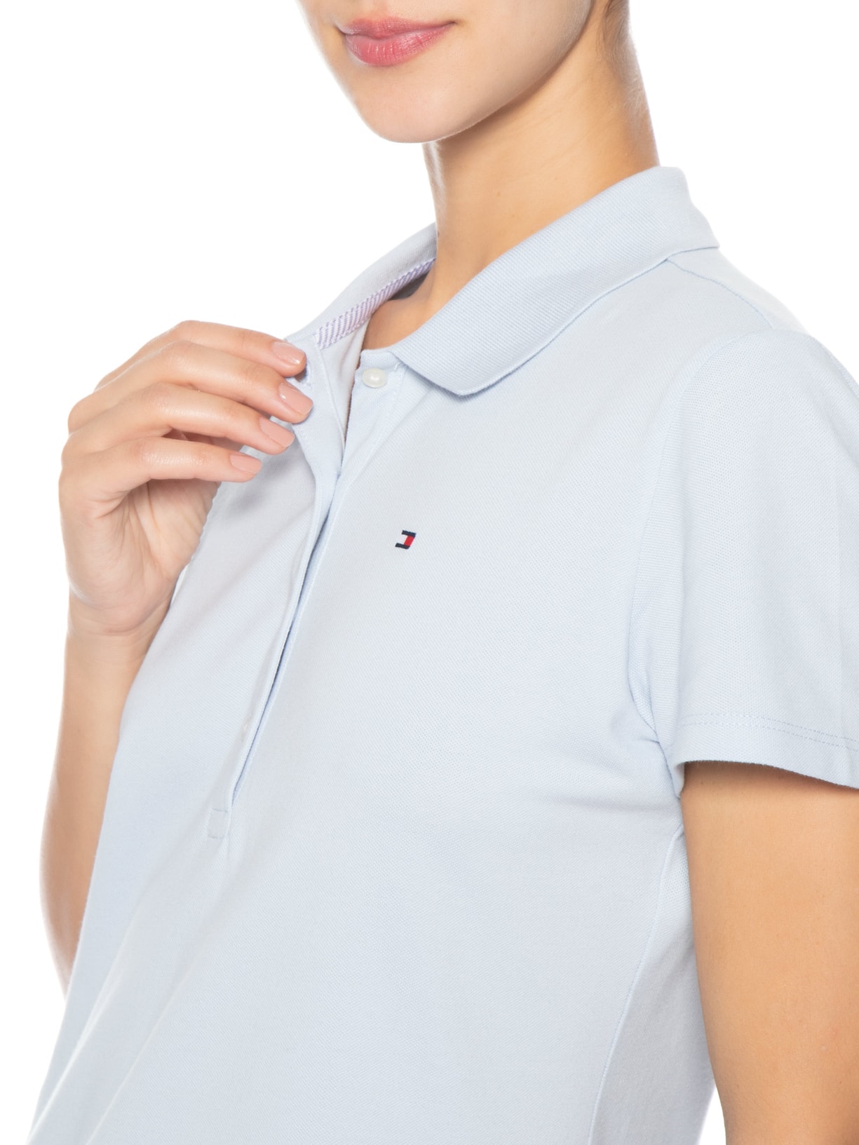 Polo Feminina Cotton Piquê Classic Azul Tommy Hilfiger