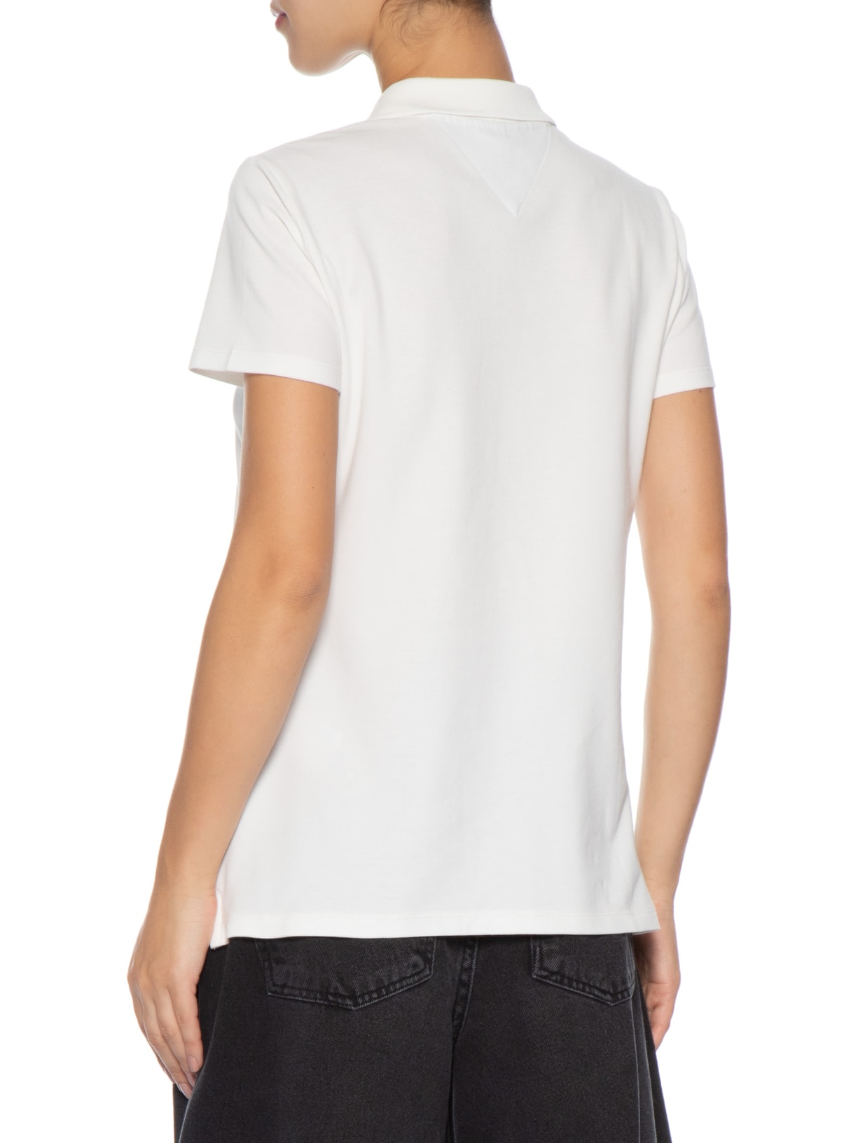 Polo Feminina Cotton Piquê Classic Branco Tommy Hilfiger