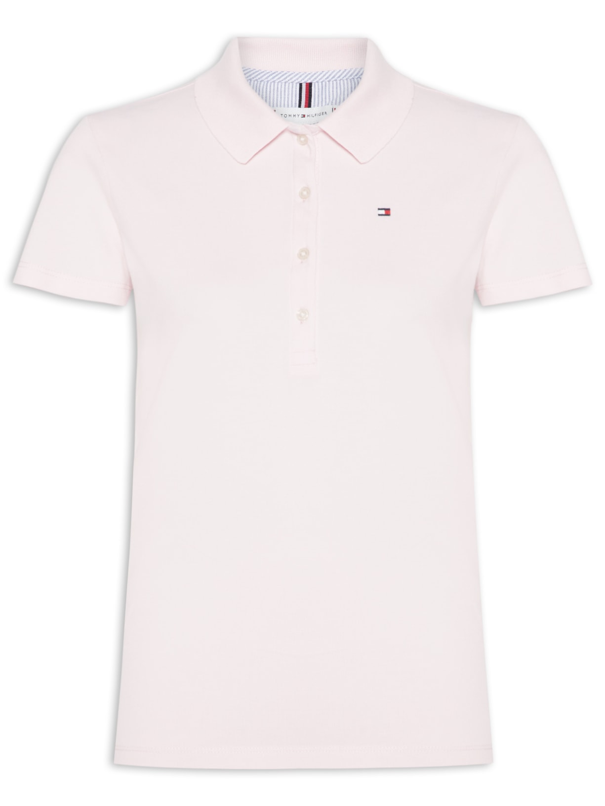 Polo Feminina Cotton Piquê Classic Rosa Tommy Hilfiger