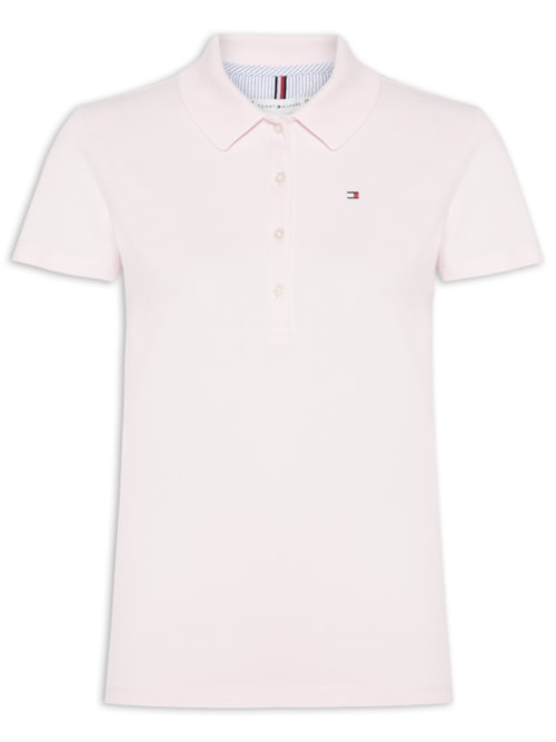 Polo Feminina Cotton Piquê Classic - Rosa