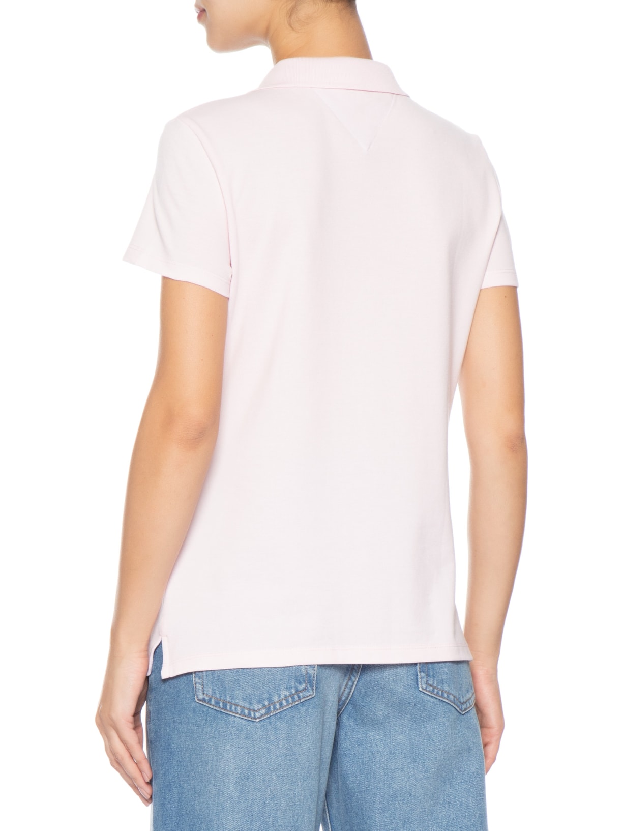 Polo Feminina Cotton Piquê Classic Rosa Tommy Hilfiger