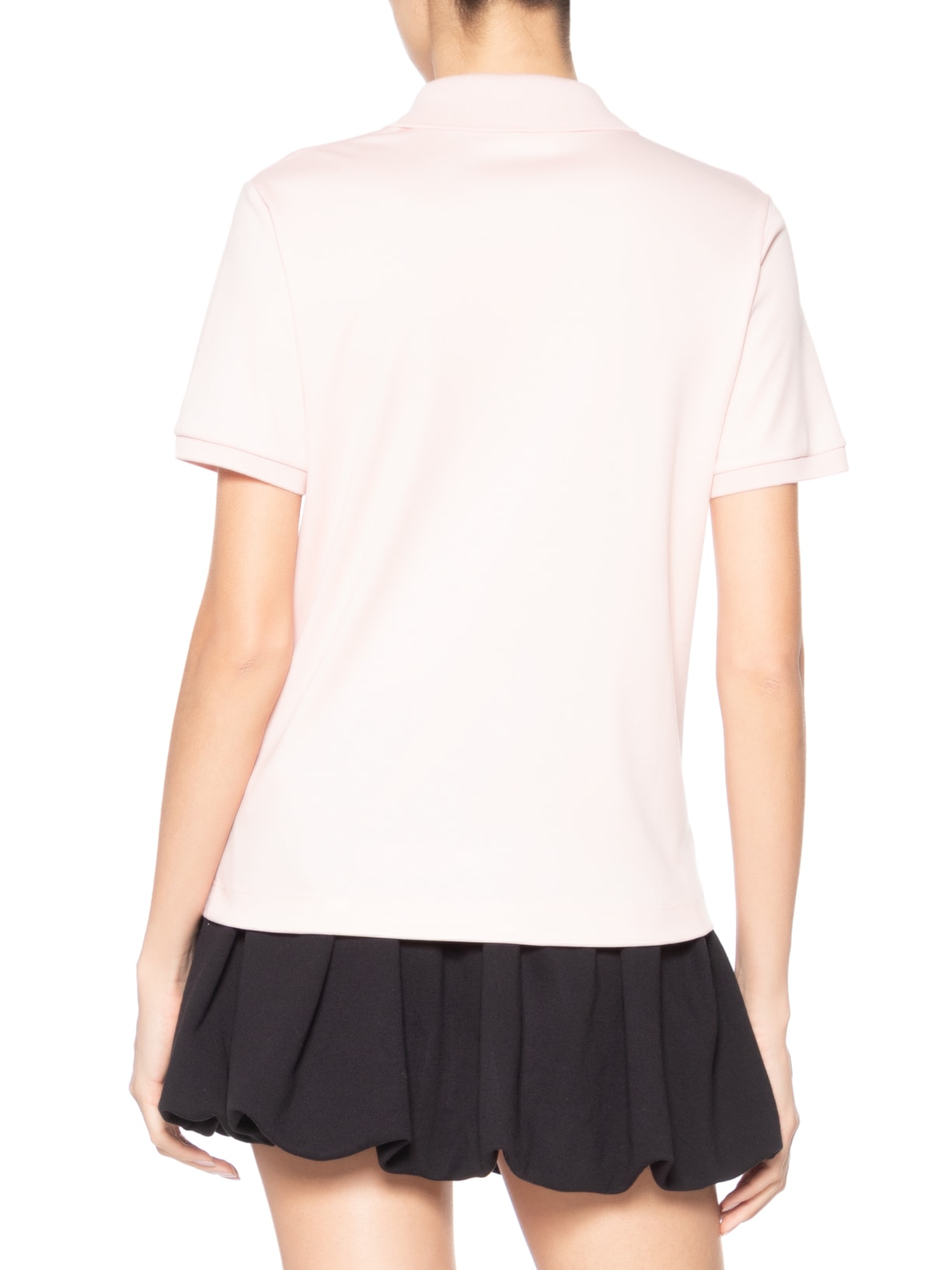 Polo Feminina Croco Bordada Metálico Rosa Lacoste