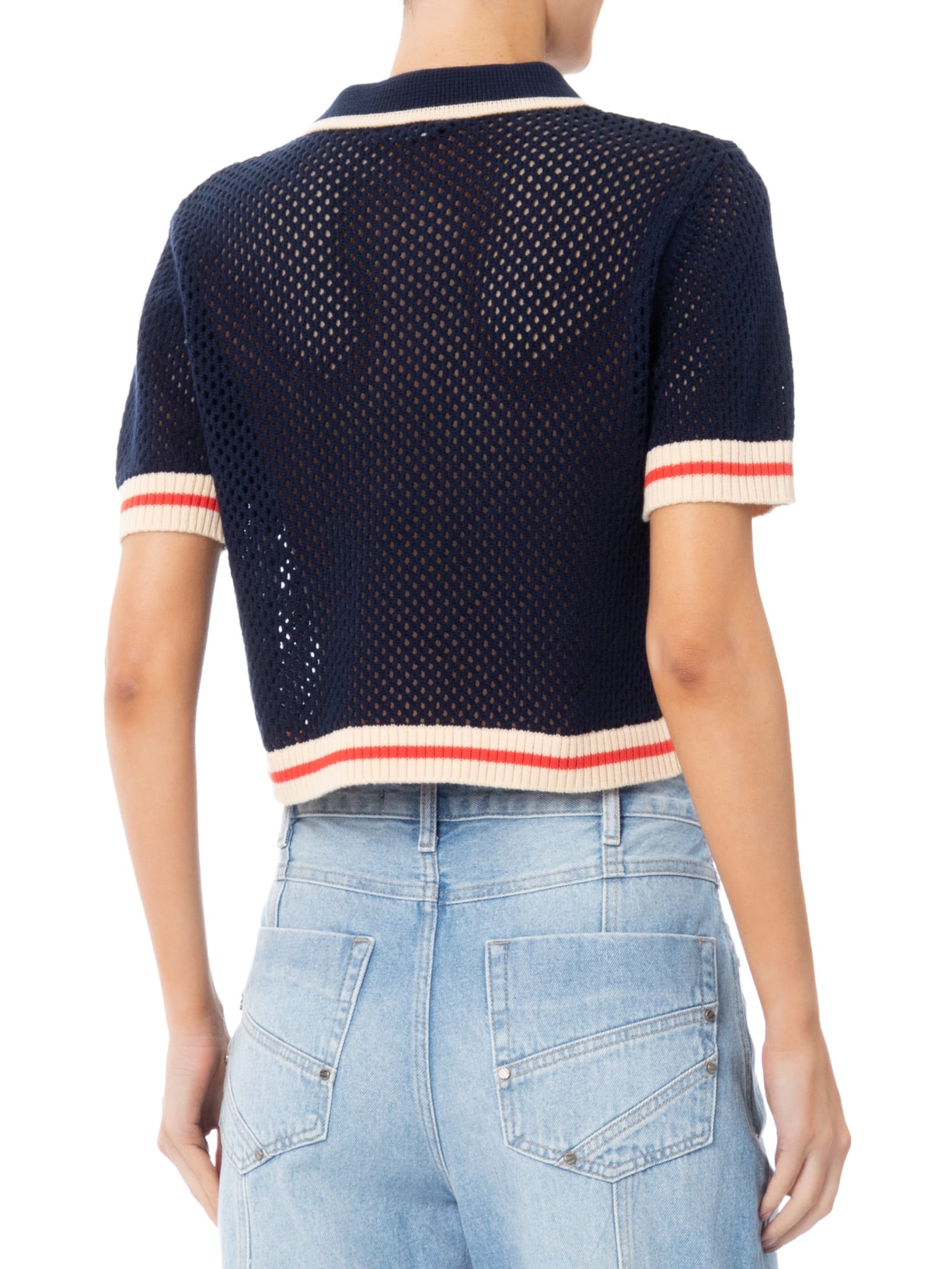 Polo Feminina de Tricot – Azul Animale Jeans