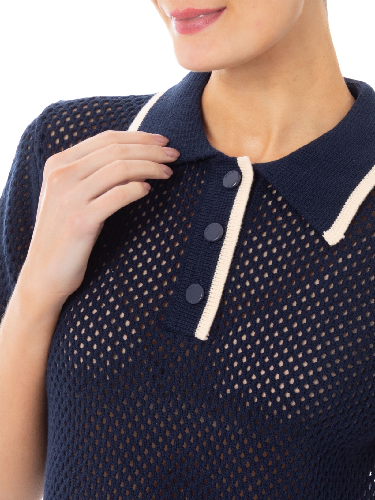 Polo Feminina de Tricot – Azul Animale Jeans