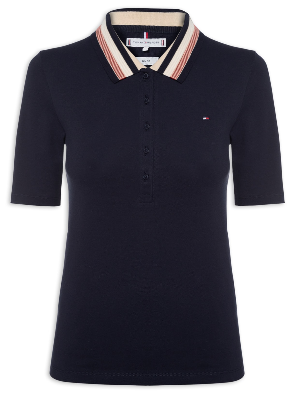 Polo Feminina Detail - Azul