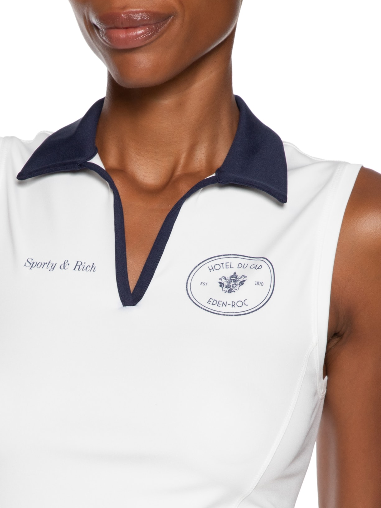 Polo Feminina Eden Crest Sports Polo Vest Branco Sporty & Rich