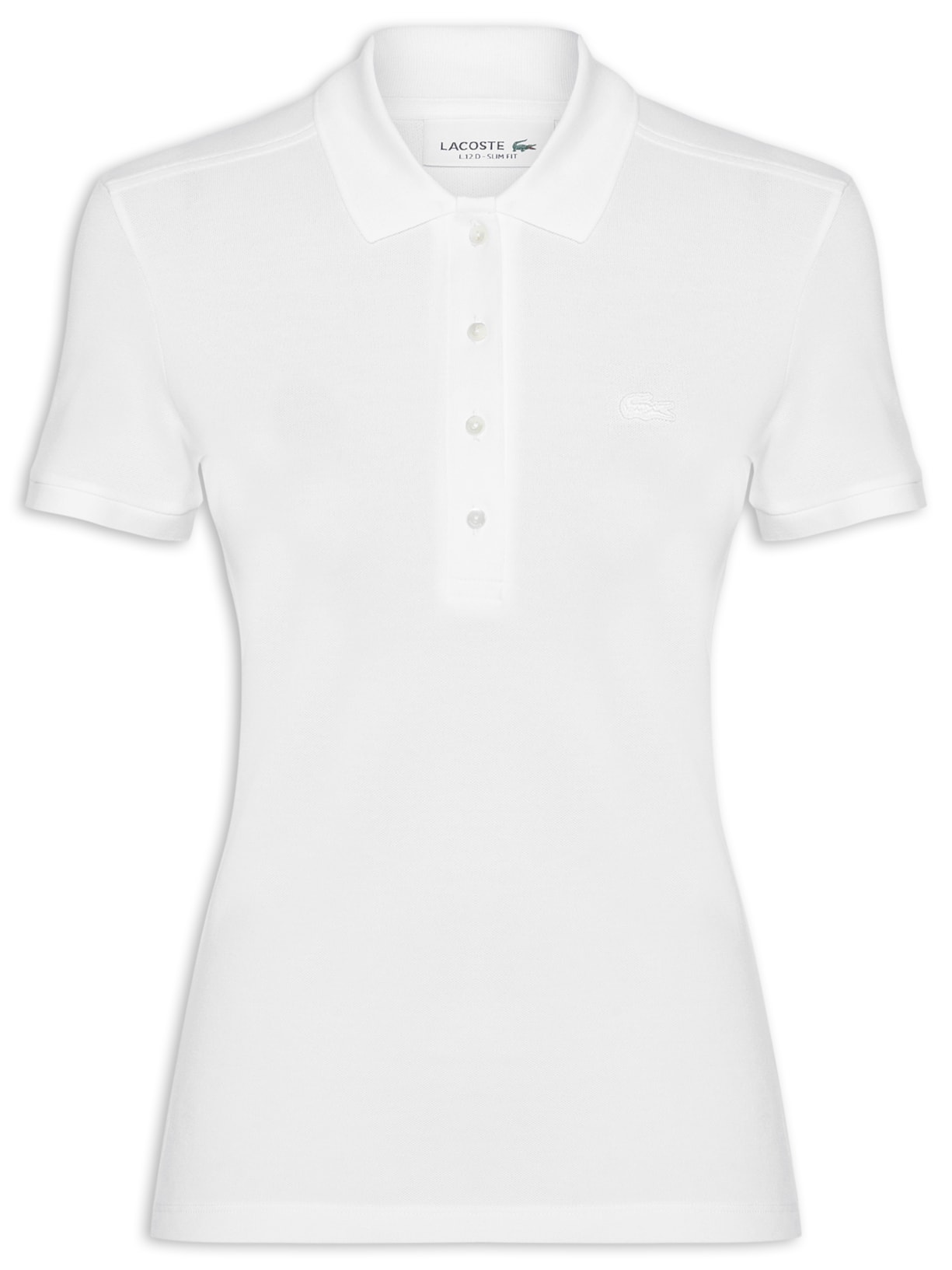 Polo Feminina Em Piquet Algodão Stretch Branco Lacoste