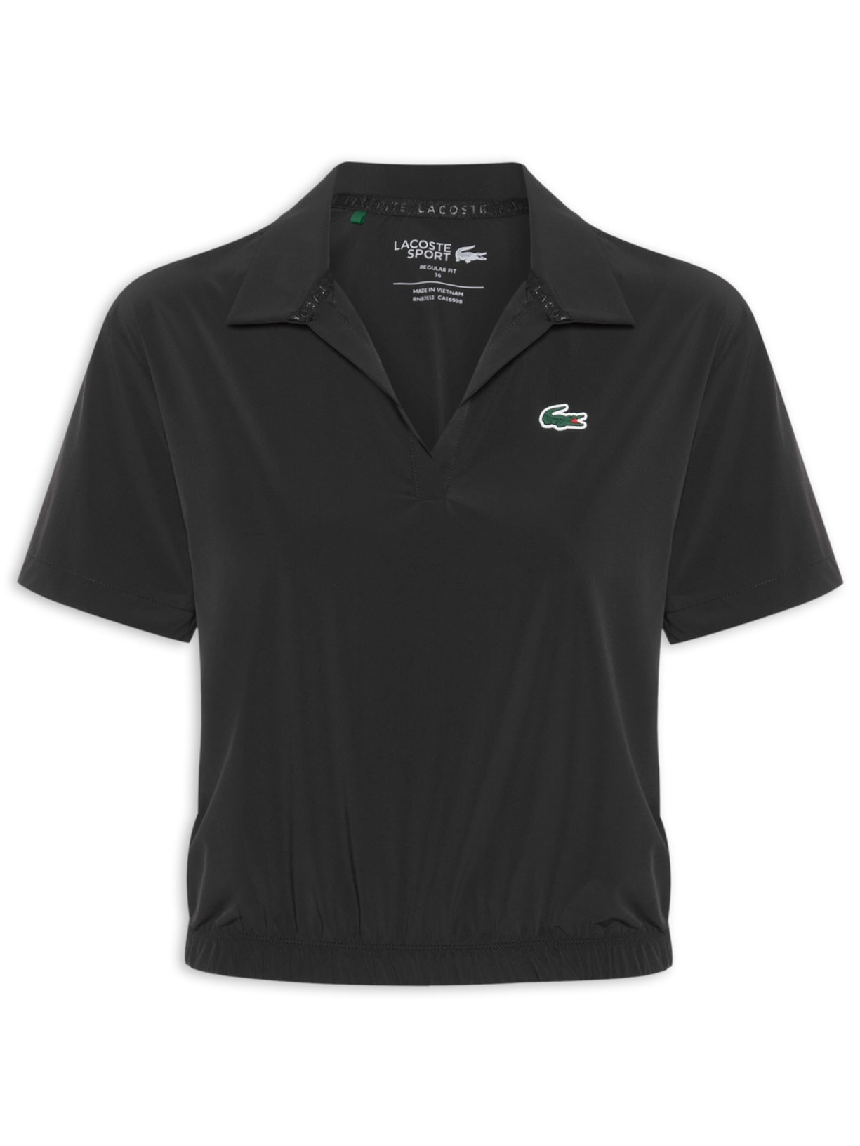 Polo Feminina Esportiva Ultra Dry Stretch Preto Lacoste