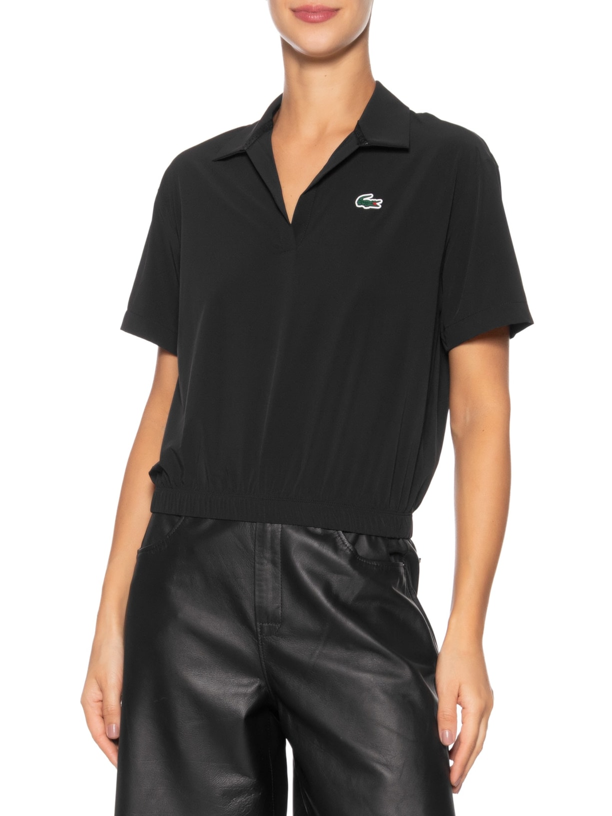 Polo Feminina Esportiva Ultra Dry Stretch Preto Lacoste