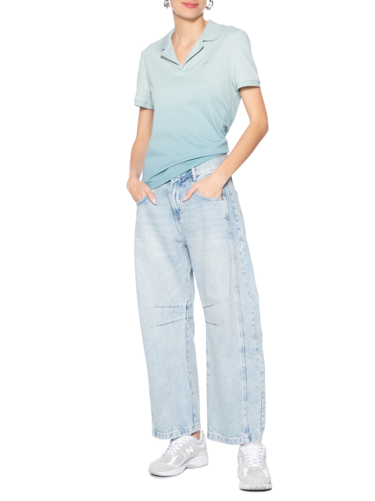 Polo Feminina Gradient Azul Lacoste