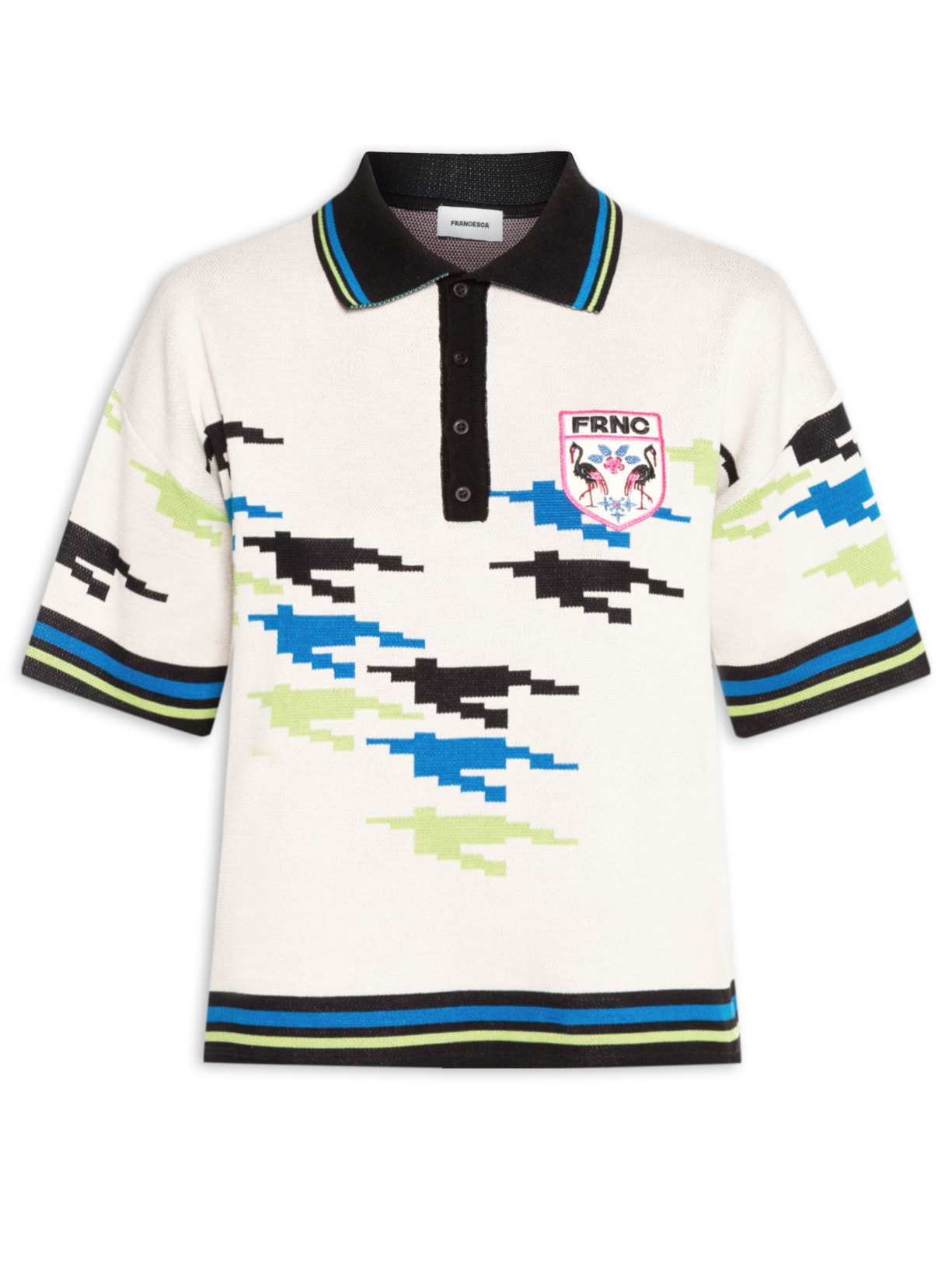 Polo Feminina Jacquard Audacious - Branco