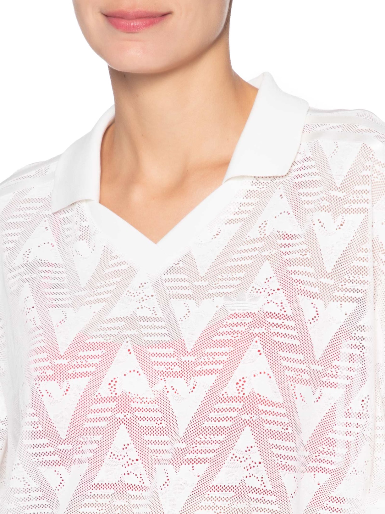 Polo Feminina Lace JSY Branco Adidas Originals