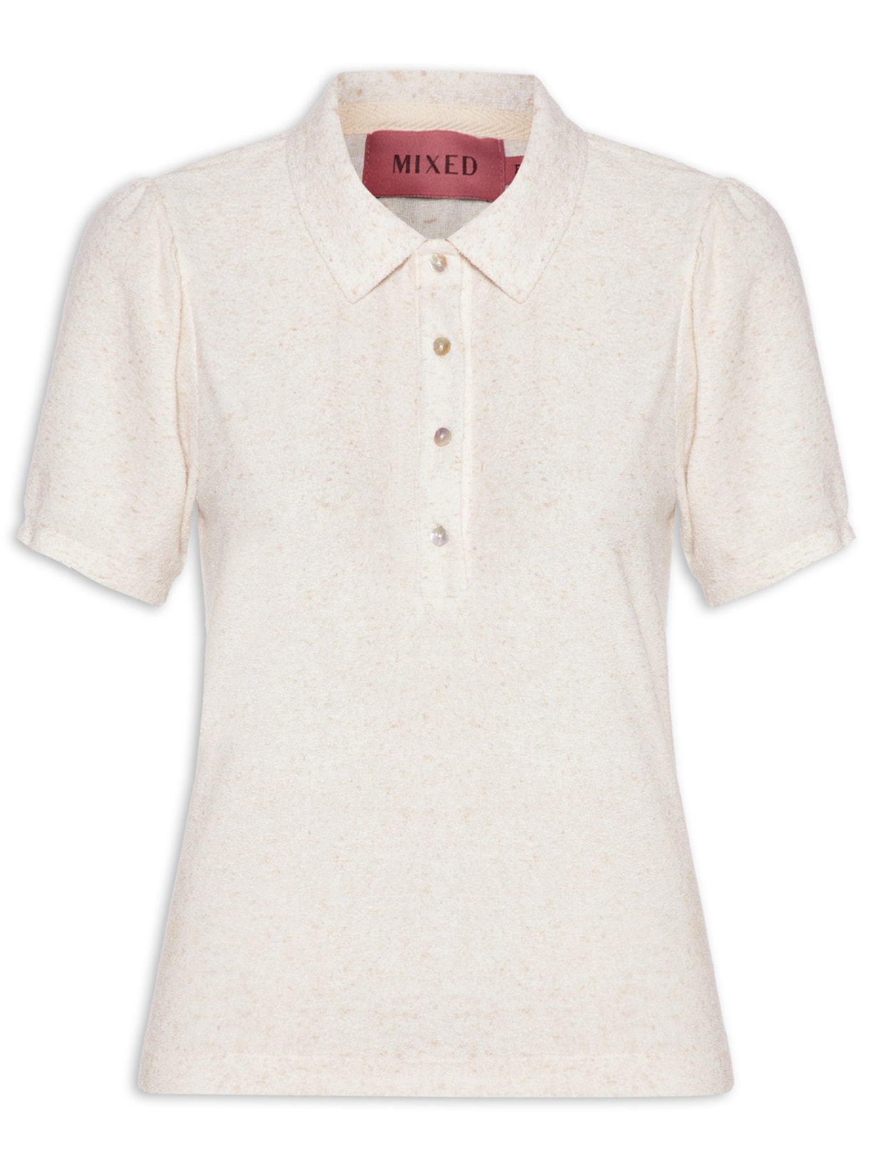 Polo Feminina Linho - Off White