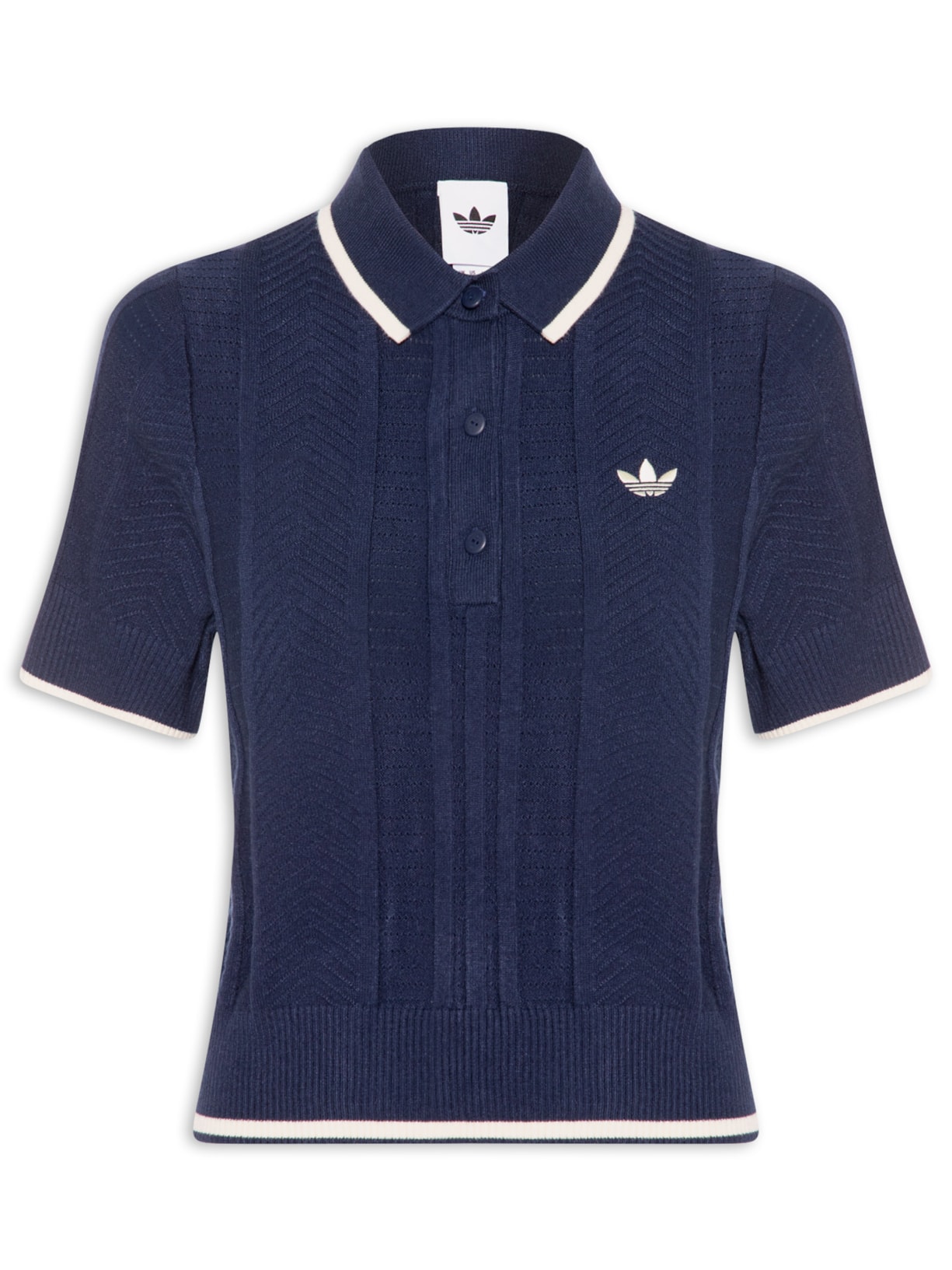 Polo Feminina Main Originals Azul Adidas Originals
