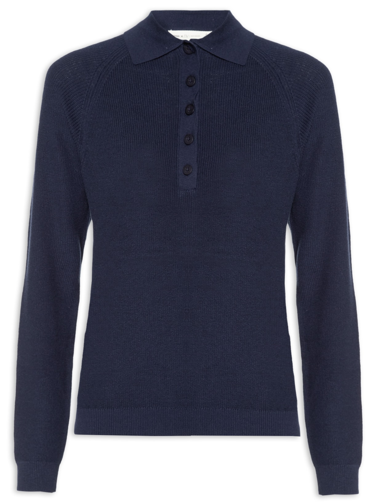 Polo Feminina Manga Longa - Azul