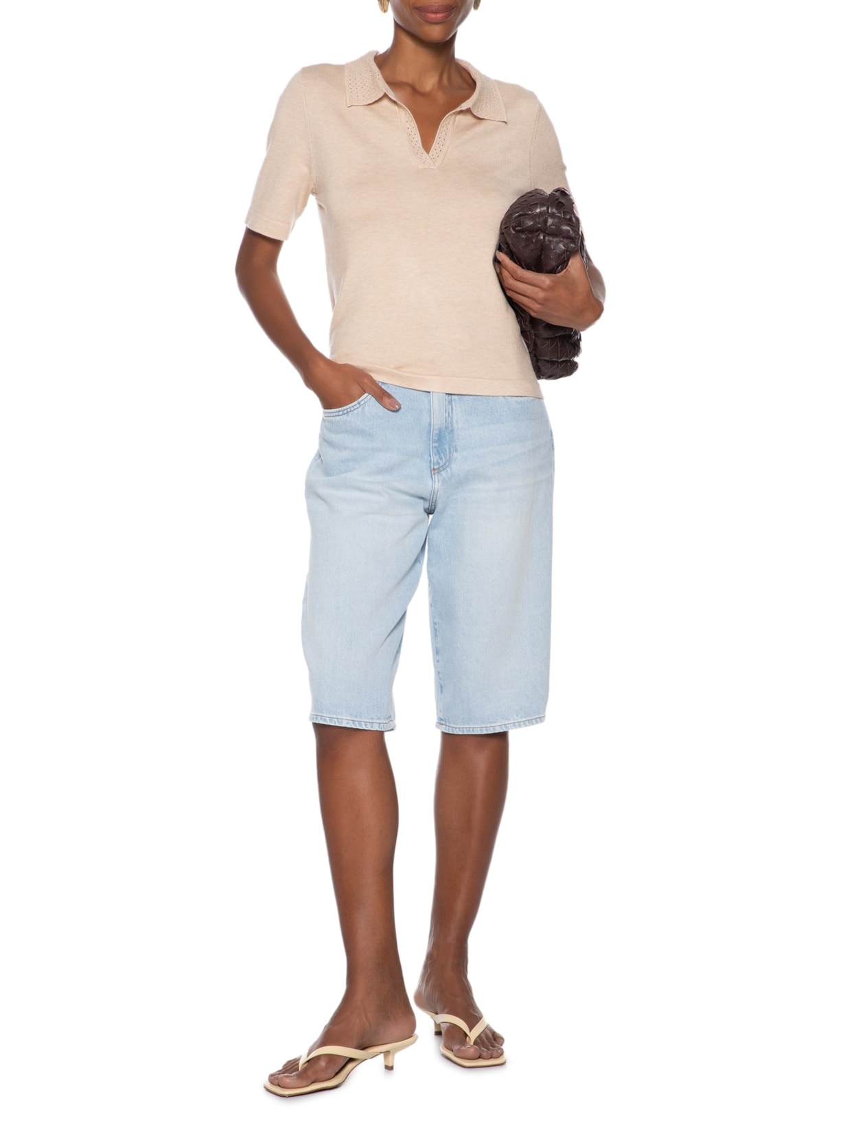 Polo Feminina Nana Bege Le Lis