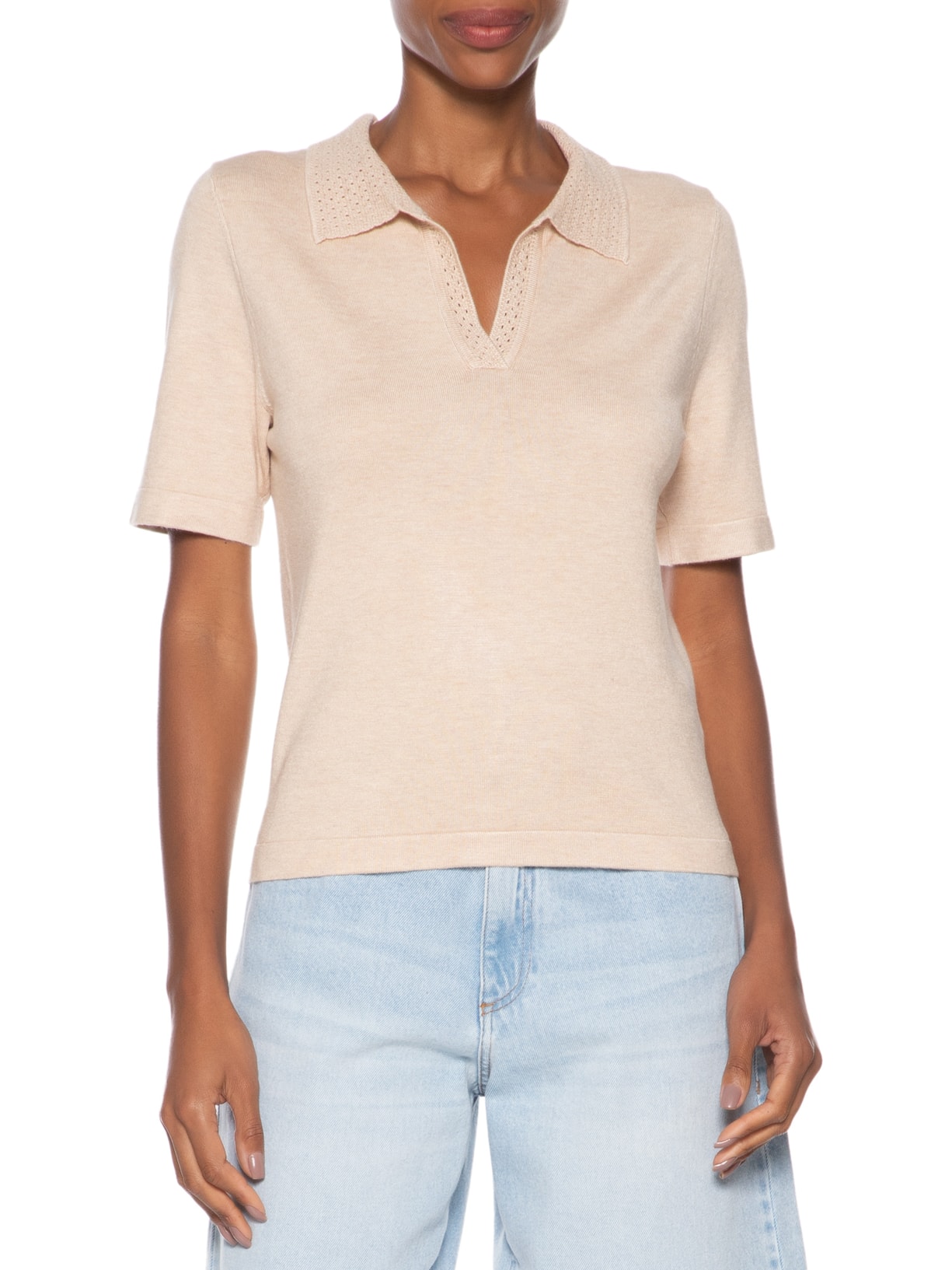 Polo Feminina Nana Bege Le Lis