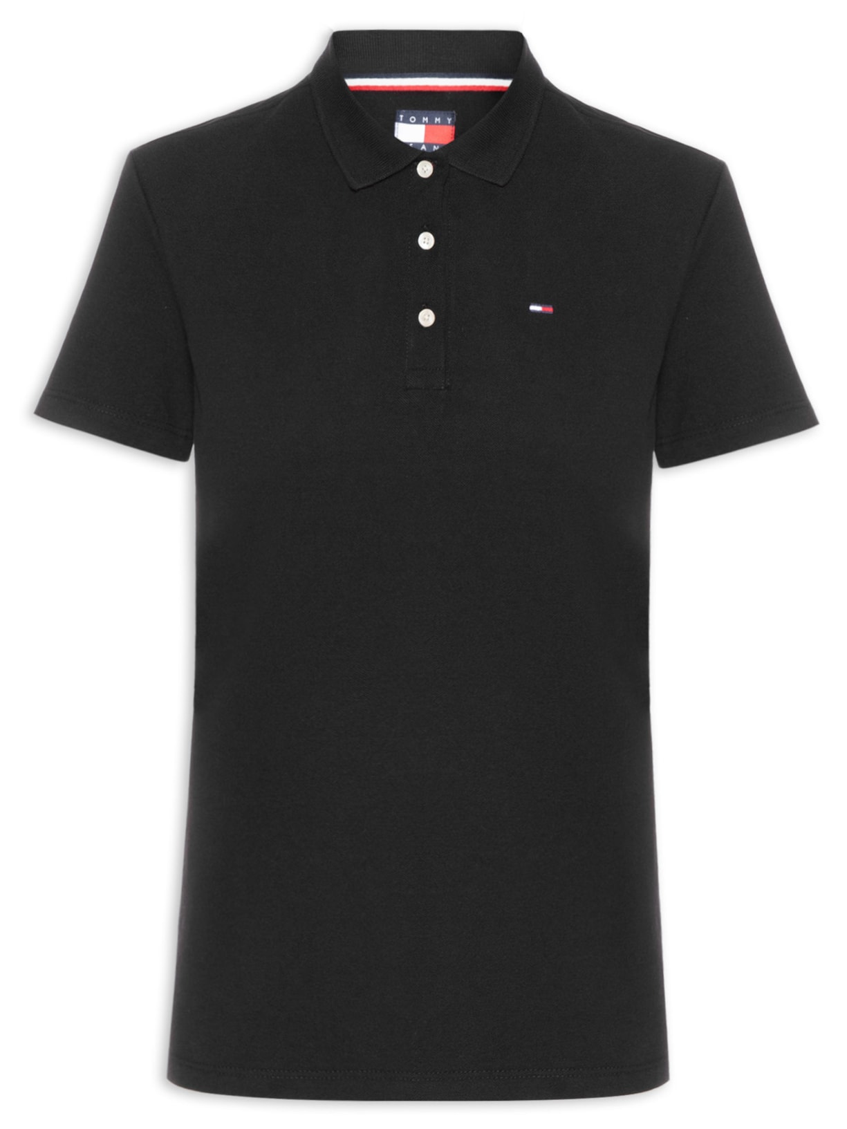Polo Feminina Original Basic Preto Tommy Jeans