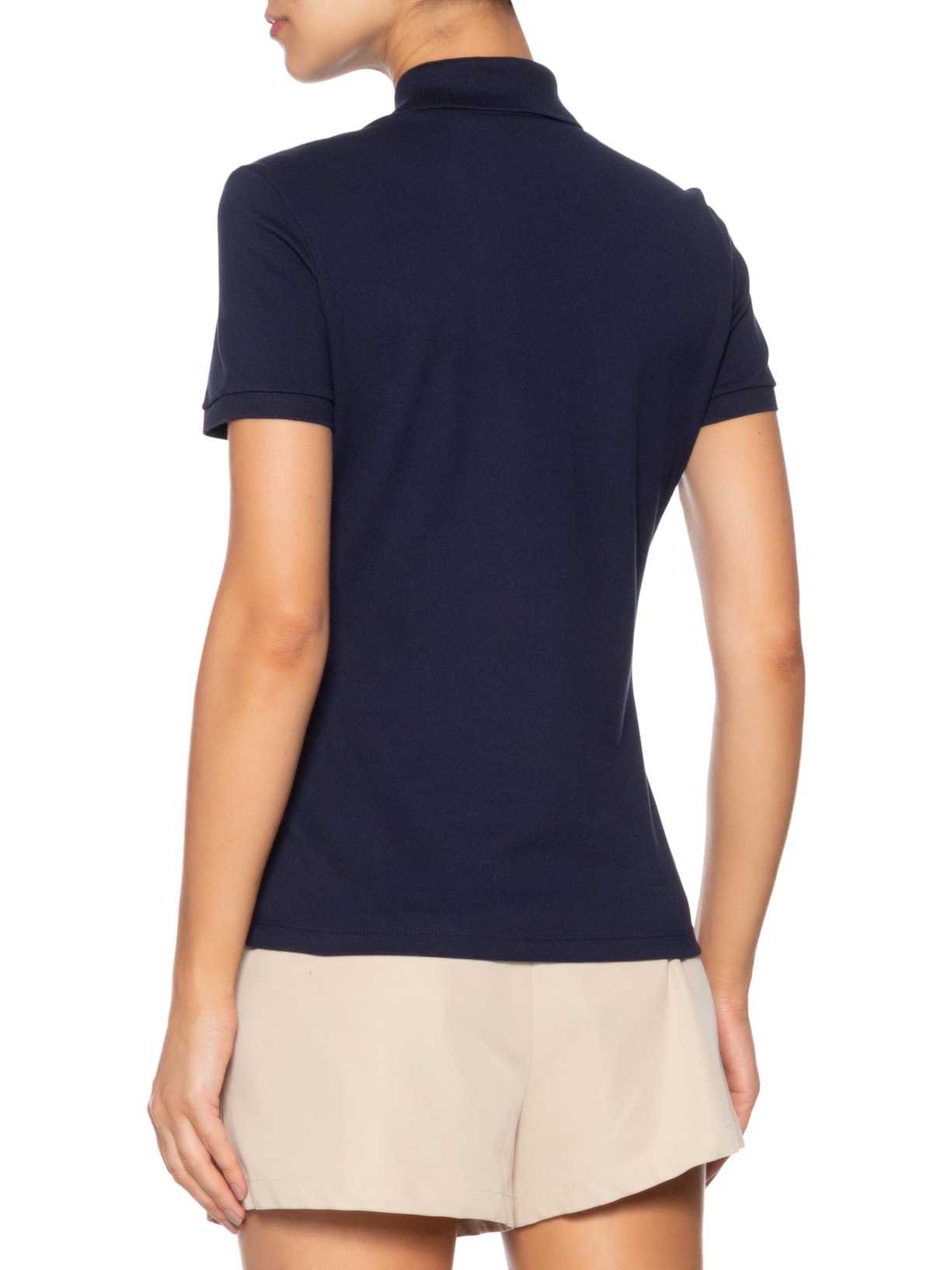 Polo Feminina Piquet Azul Lacoste