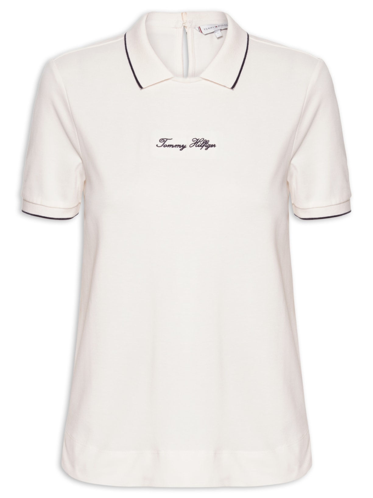 Polo Feminina Script Reg - Branco
