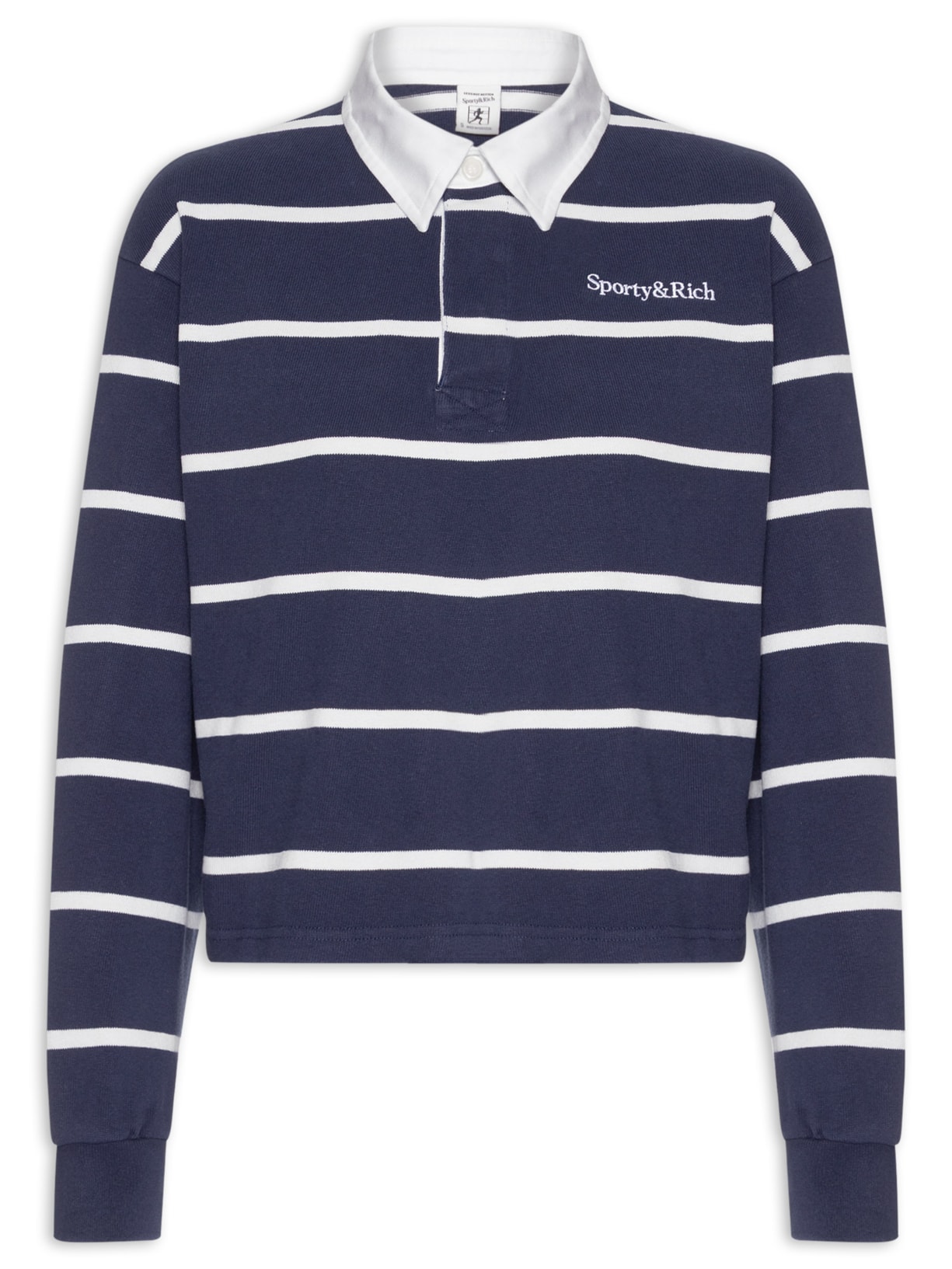 Polo Feminina Serif Logo Rugby Feminina Azul Sporty & Rich