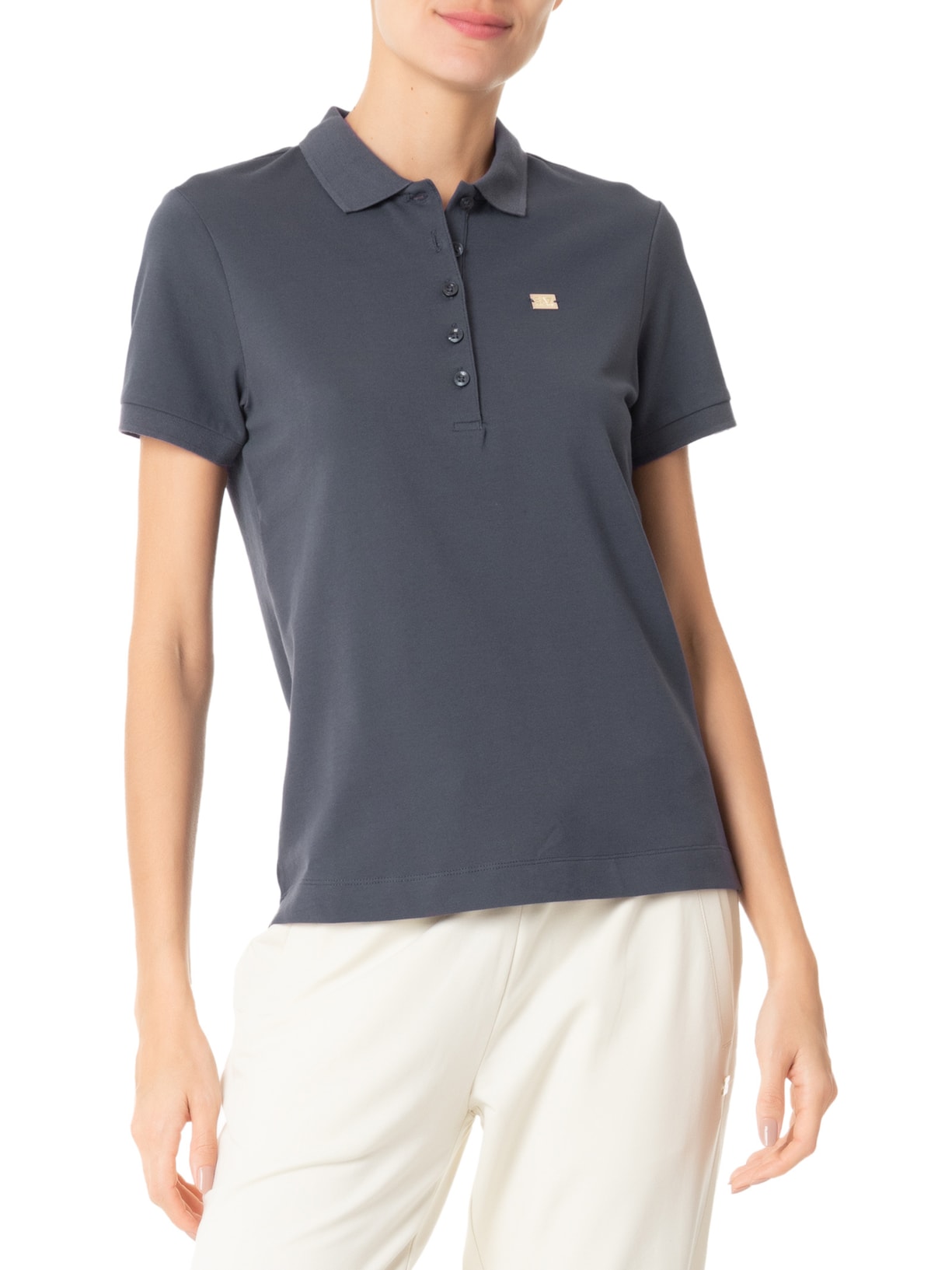 Polo Feminina Shirt Azul Ea7 Emporio Armani