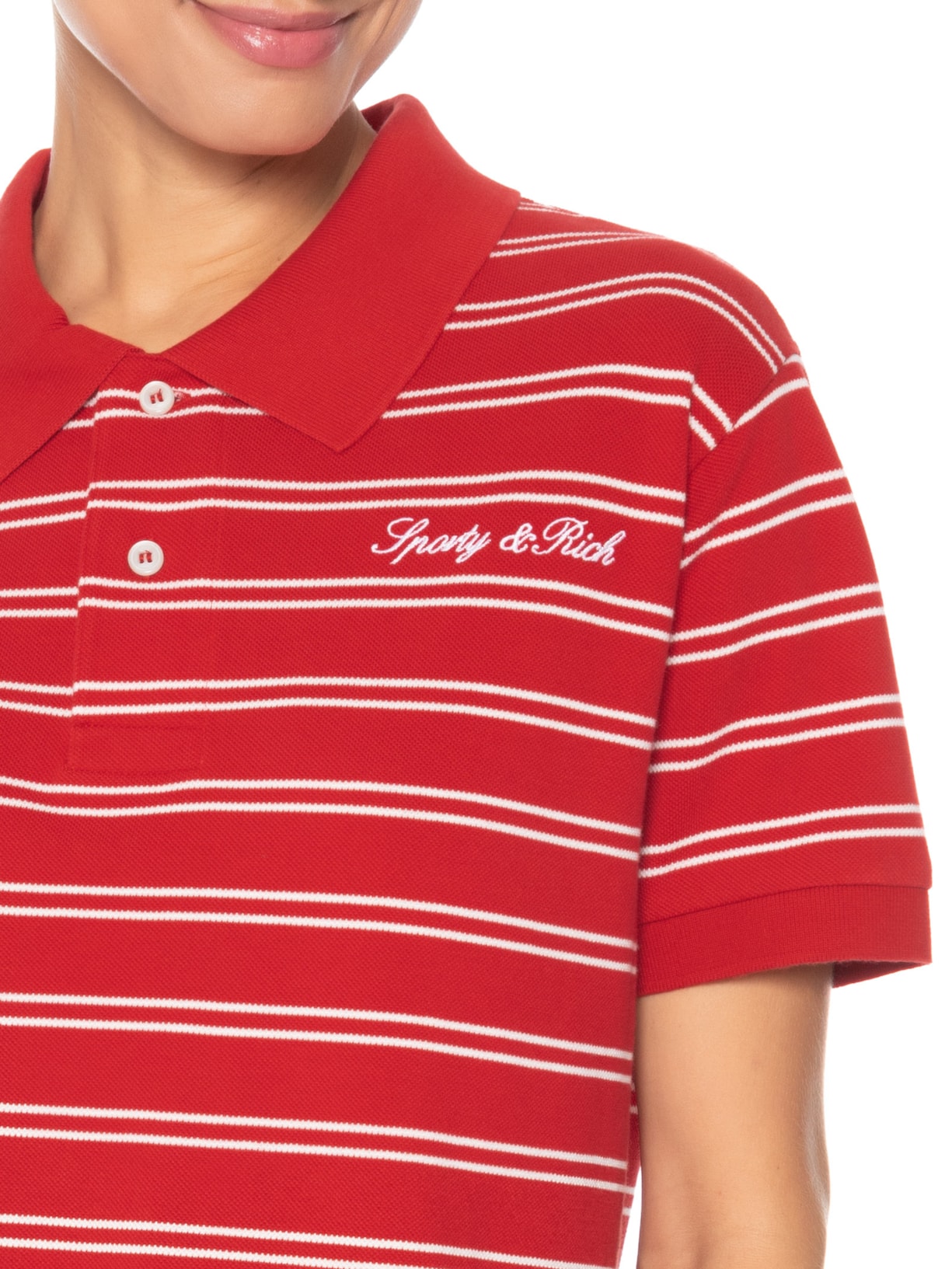 Polo Feminina Signature Logo Vermelho Sporty & Rich