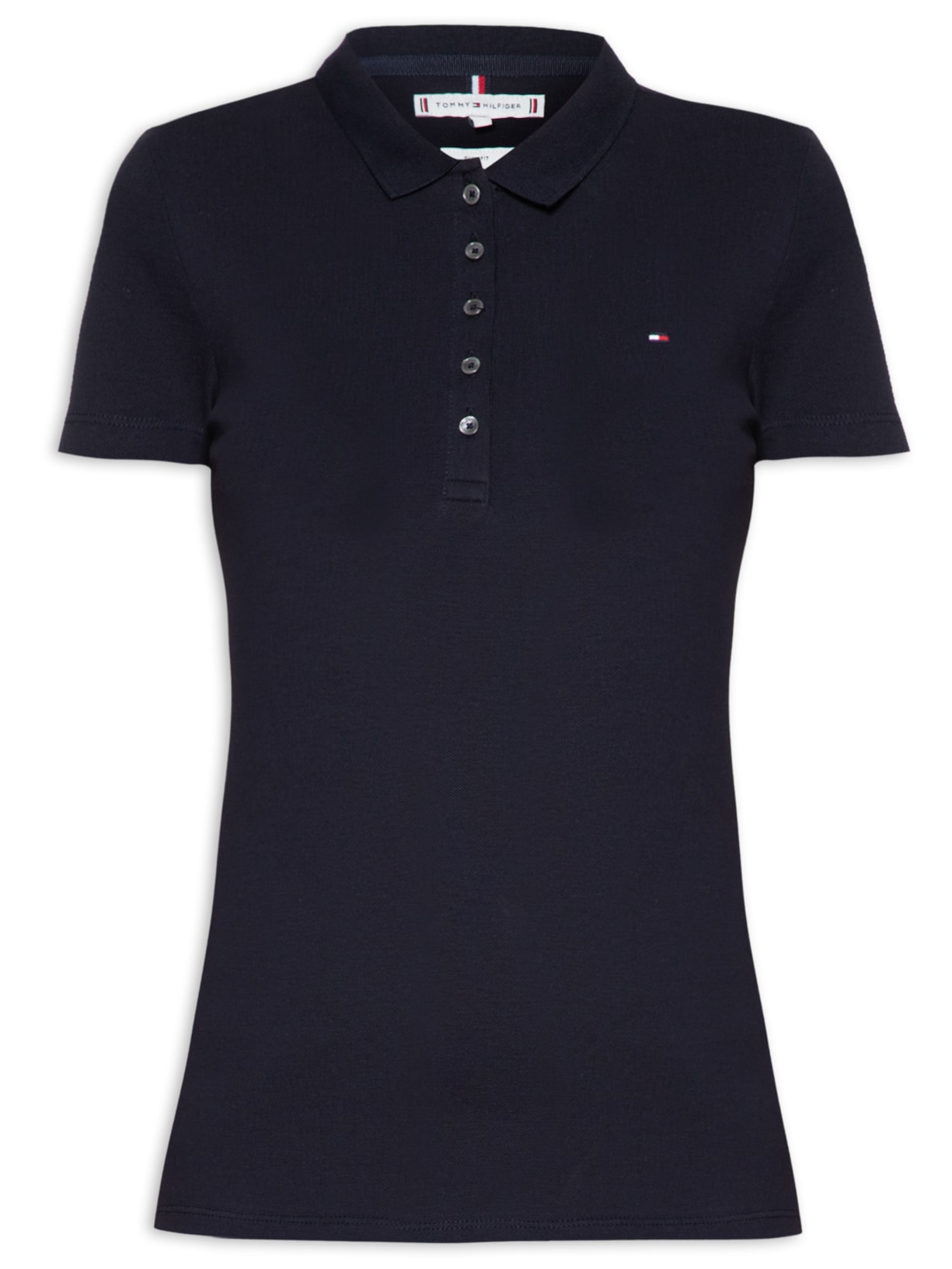 Polo Feminina Slim - Azul