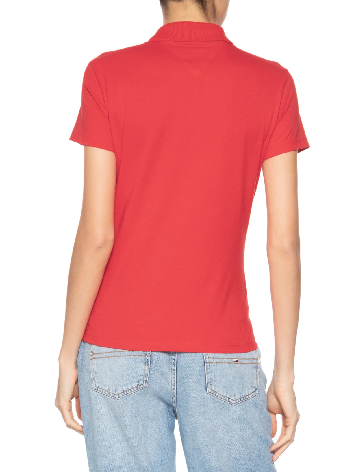 Polo Feminina Slim Essential Vermelho Tommy Jeans