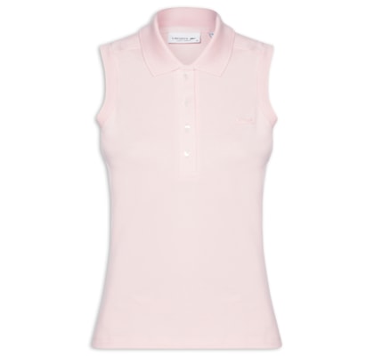 Polo Feminina Slim Fit Sem Mangas - Rosa