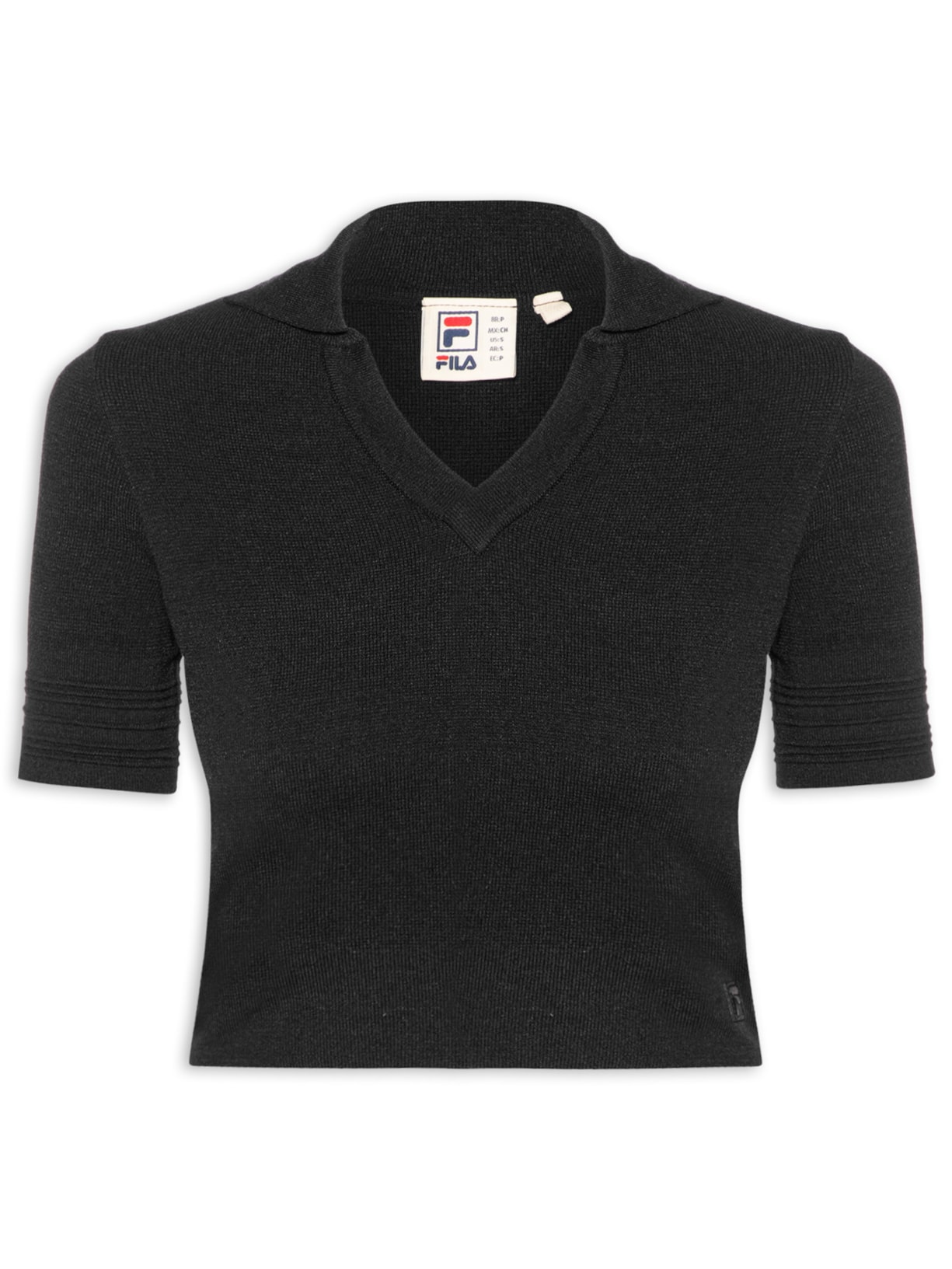 Polo Feminina Slim Grand Turismo Preto Fila