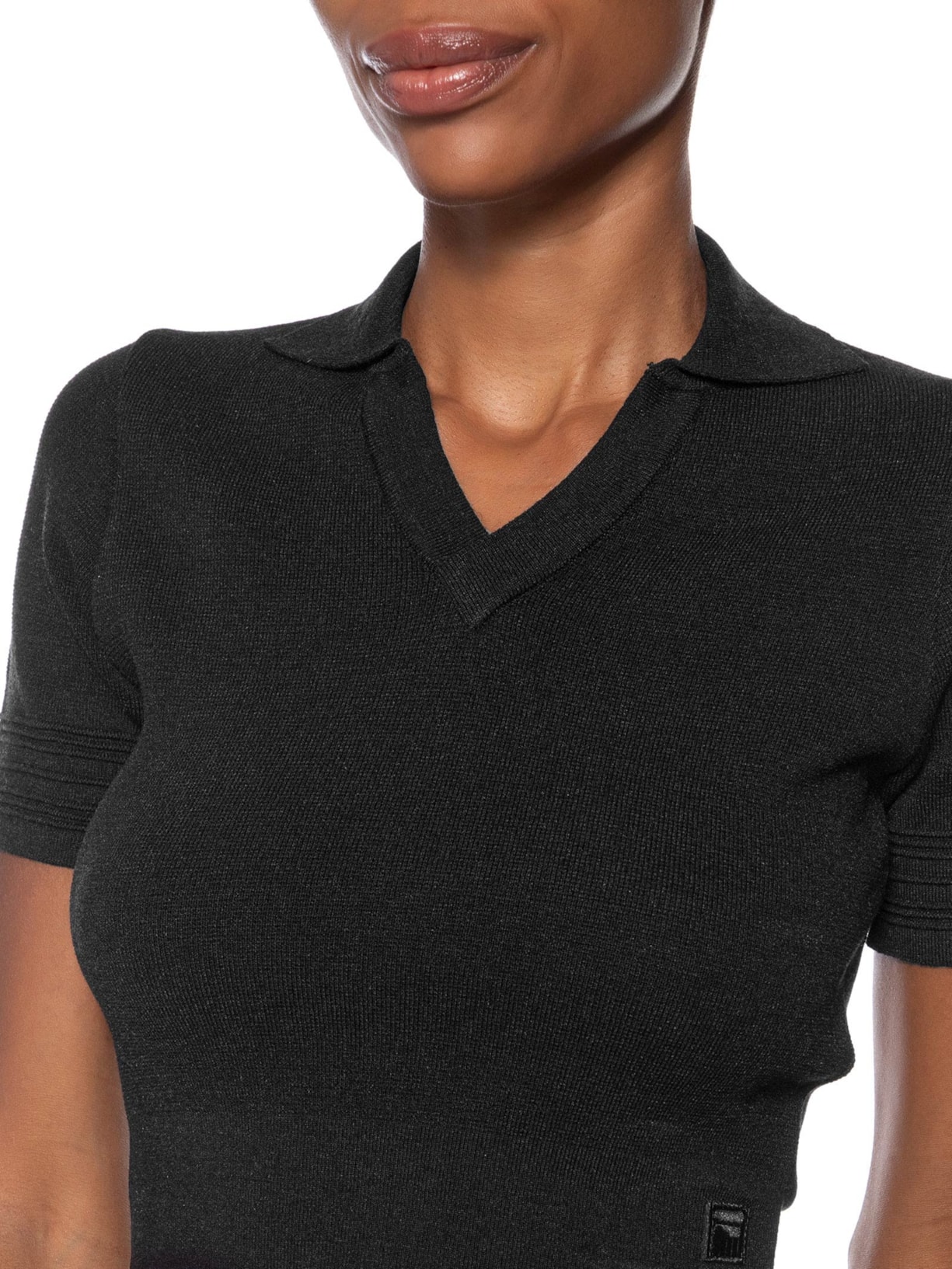 Polo Feminina Slim Grand Turismo Preto Fila