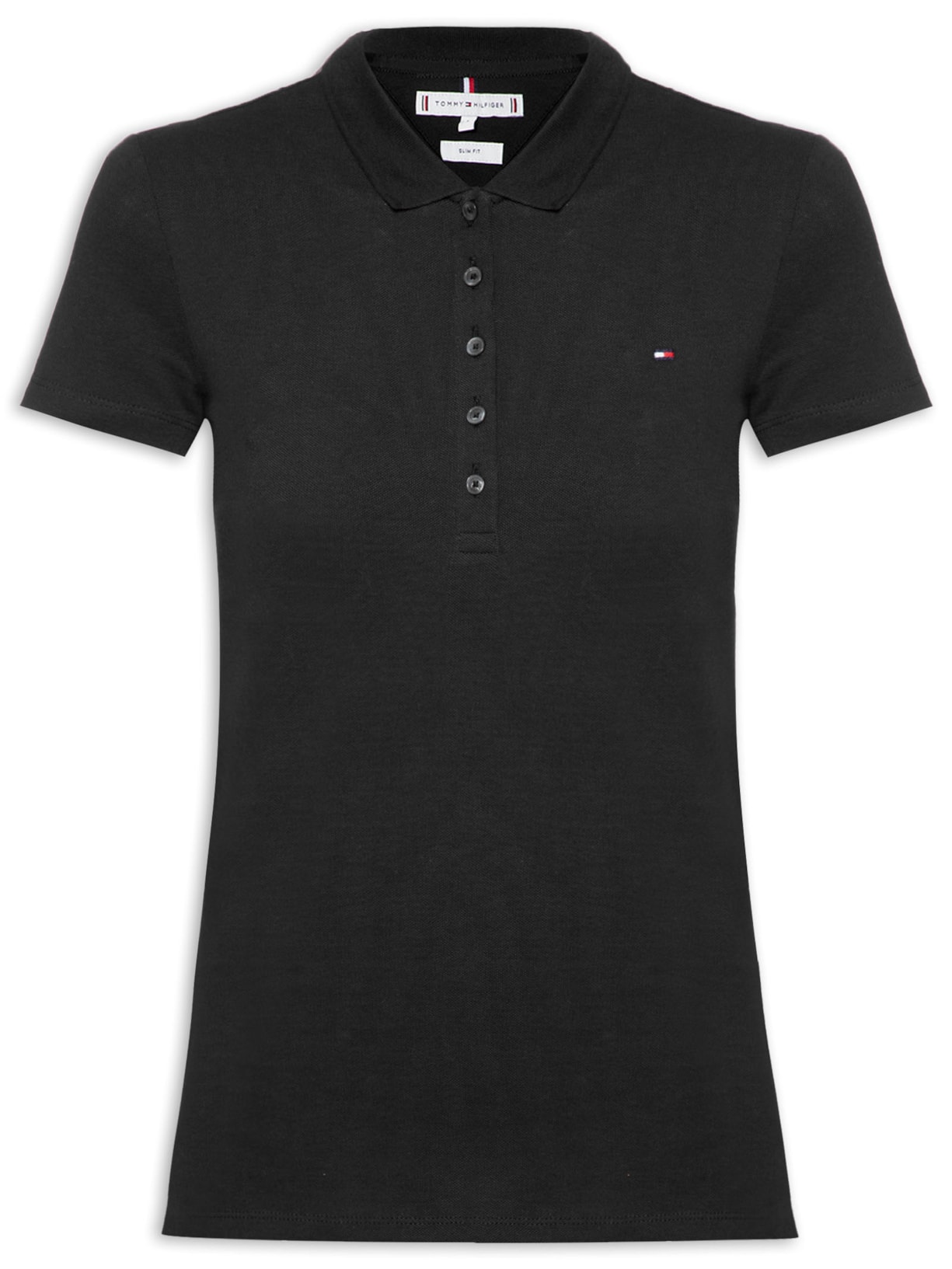Polo Feminina Slim - Preto
