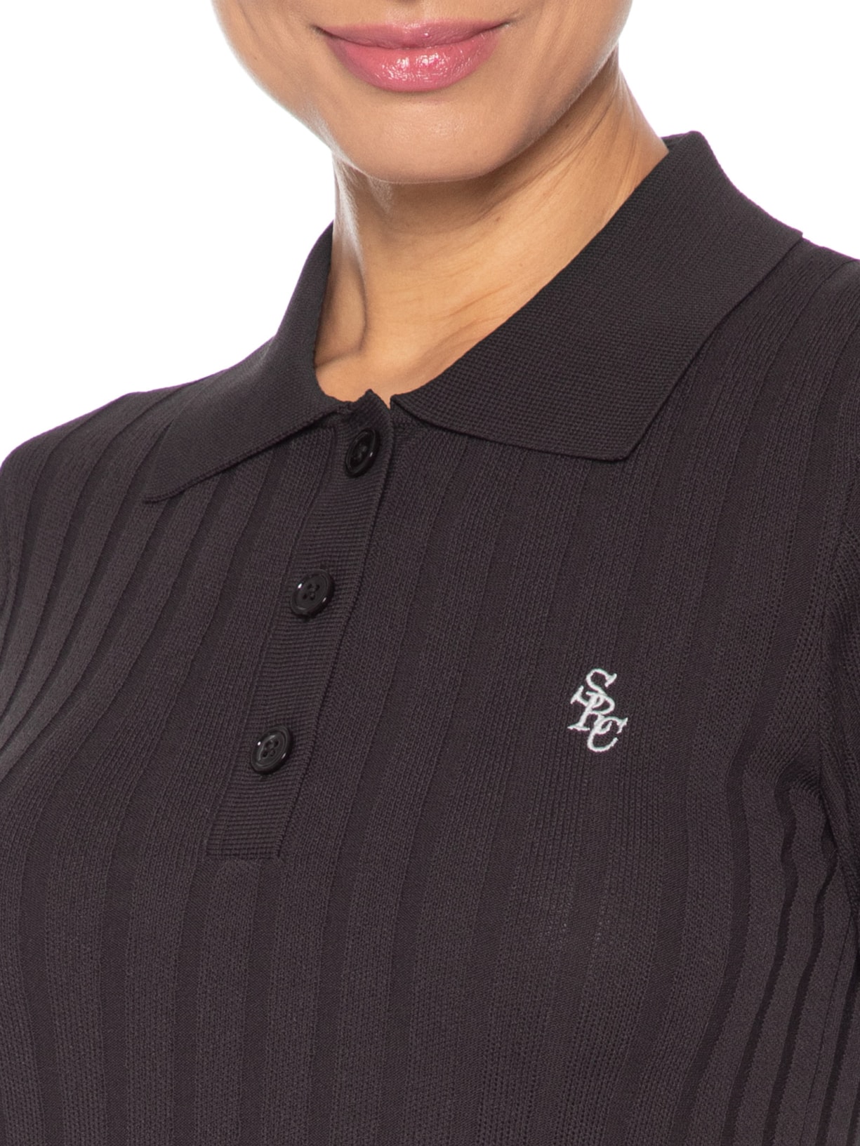 Polo Feminina SRC Ribbed Marrom Sporty & Rich