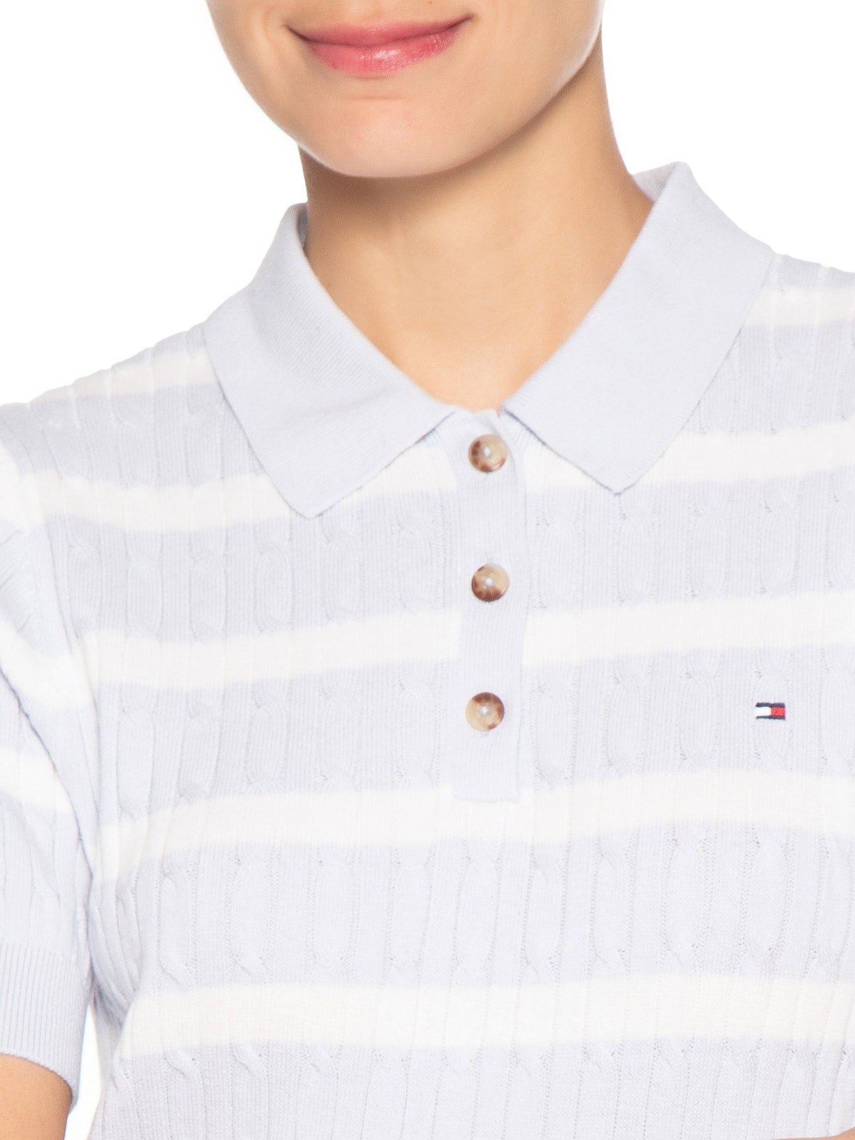Polo Feminina Sweater Azul Tommy Hilfiger