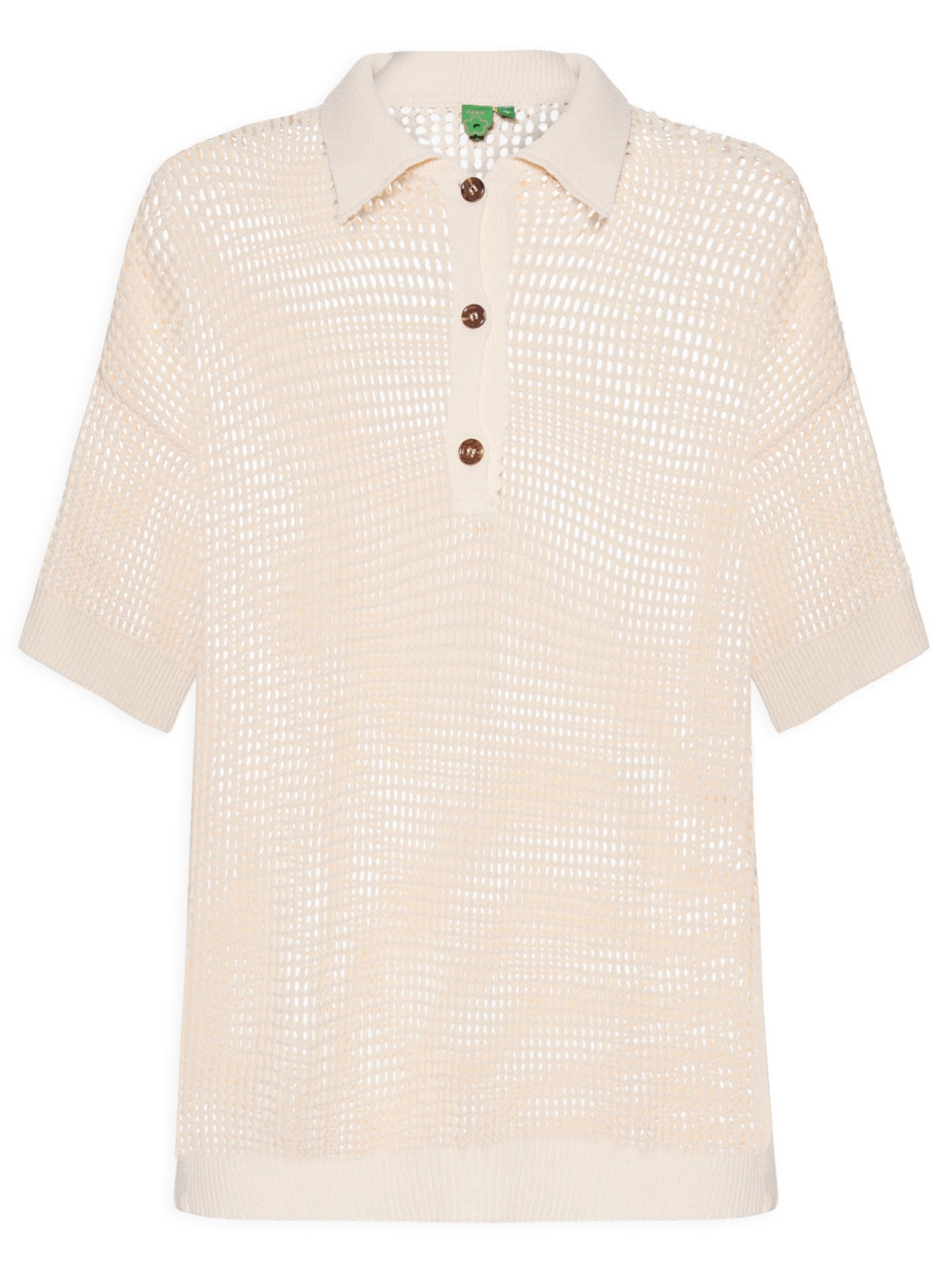 Polo Feminina Tricot Telado - Branco