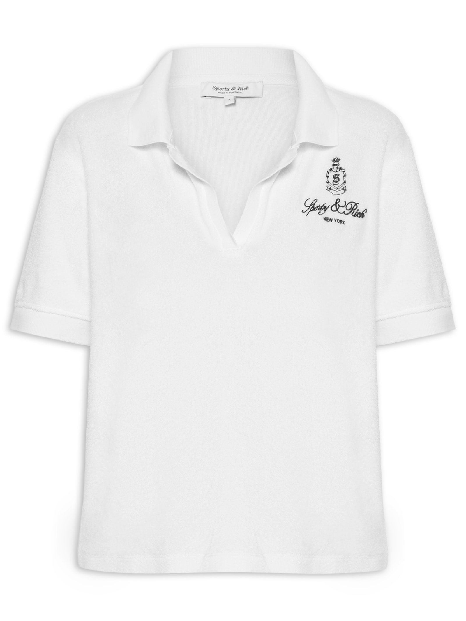 Sporty & Rich - Polo Feminina Vendome Terry - Branco