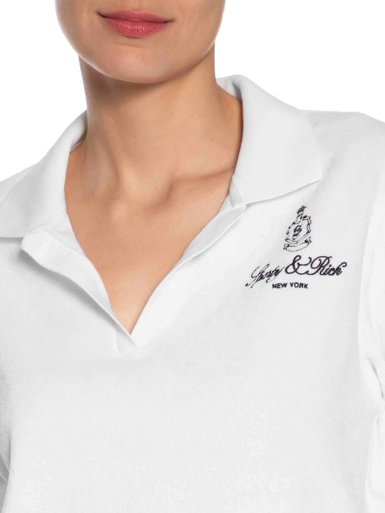 Polo Feminina Vendome Terry Branco Sporty & Rich