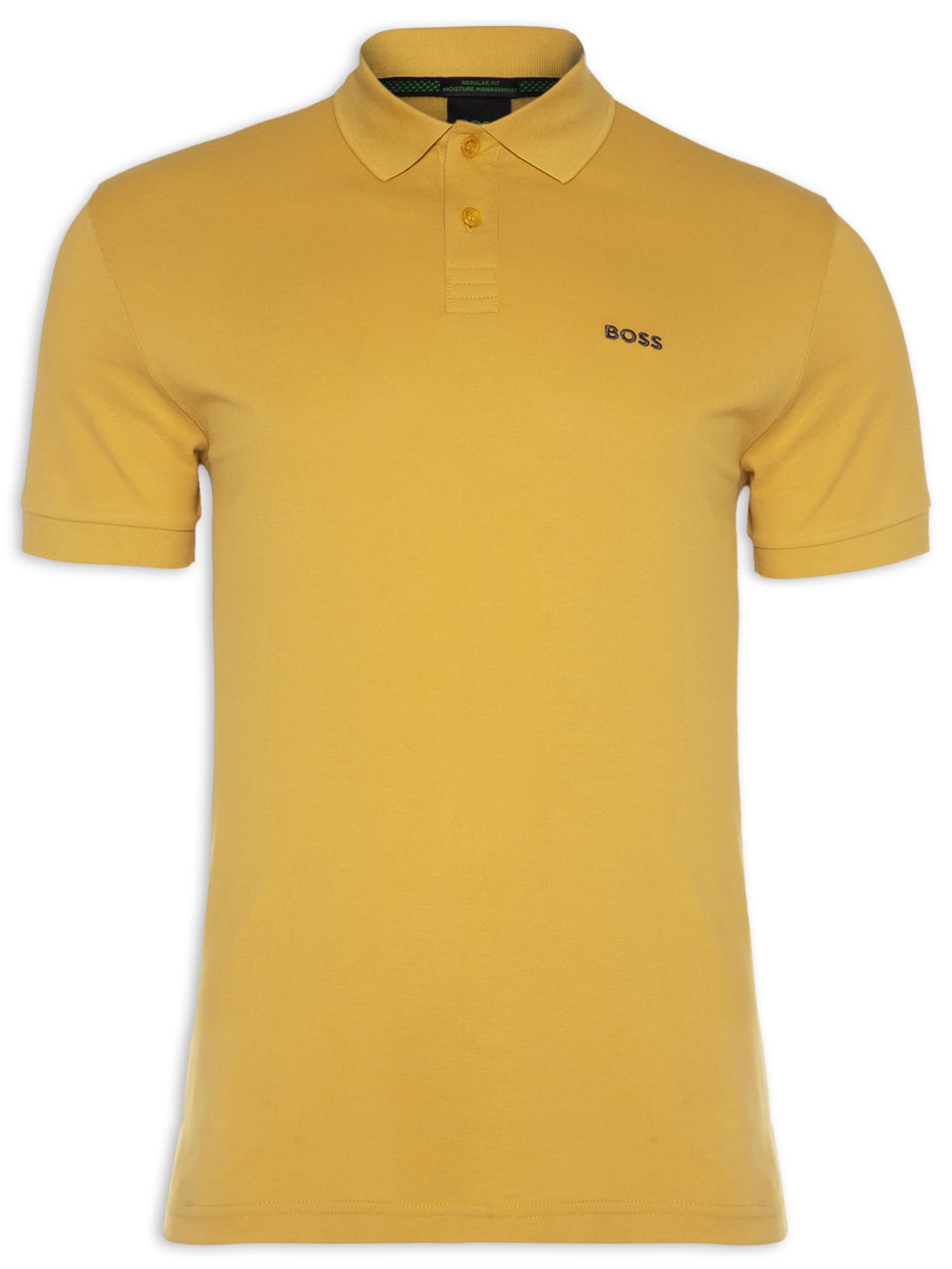 Polo Manga Curta Amarelo Boss