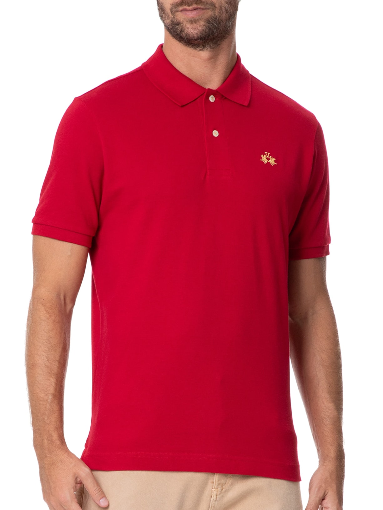 Polo Masculina 1950 Pietro Vermelho La Martina